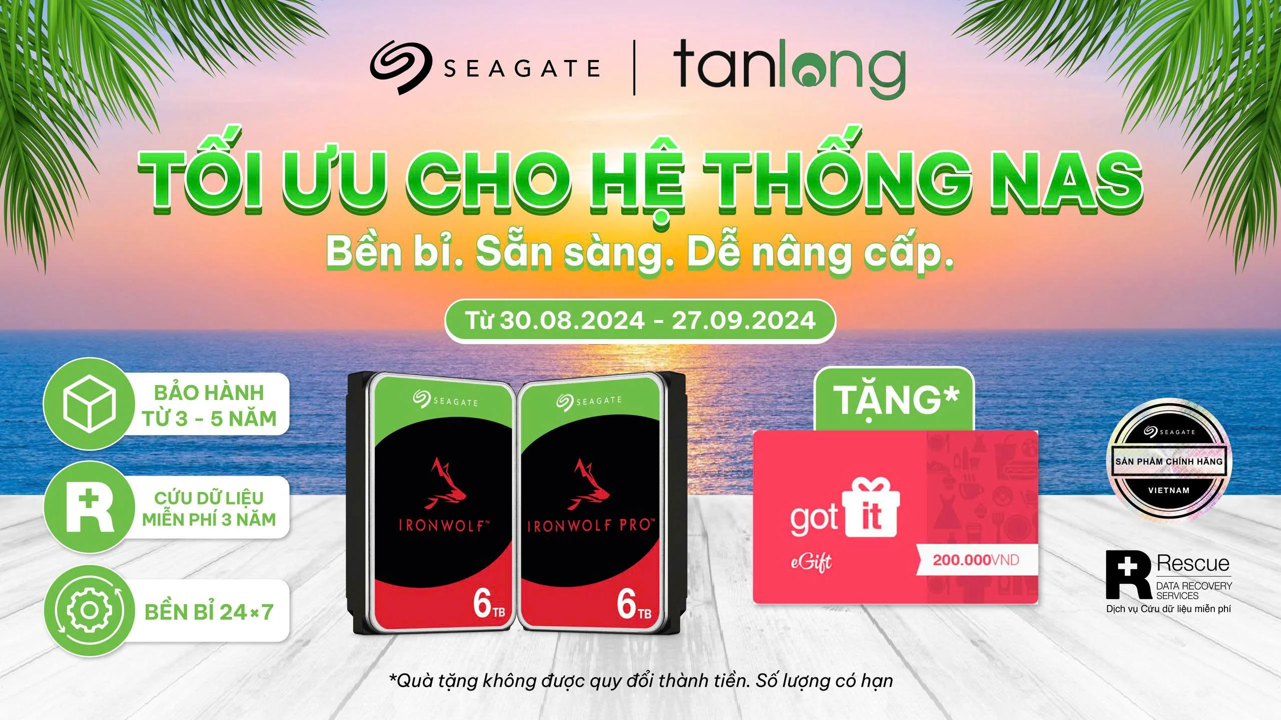TỐI ƯU CHO HỆ THỐNG NAS CÙNG Ổ CỨNG SEAGATE IRONWOLF / IRONWOLF PRO
