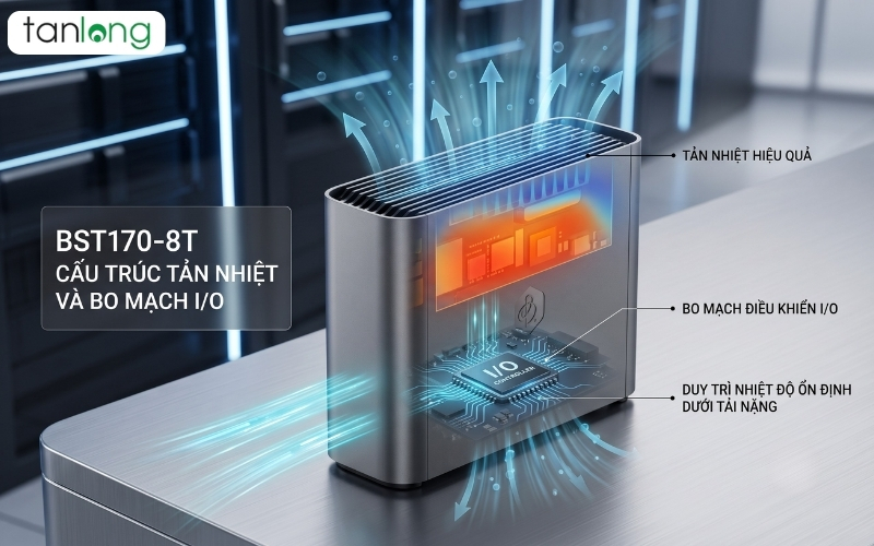 Bo mạch phần cứng và cổng kết nối của BST170-8T