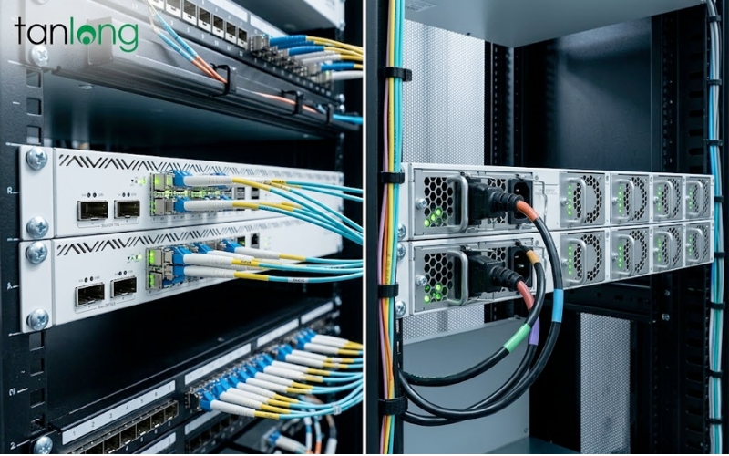 Lắp đặt thực tế Router Core CCR2216-1G-12XS-2XQ tại trung tâm dữ liệu