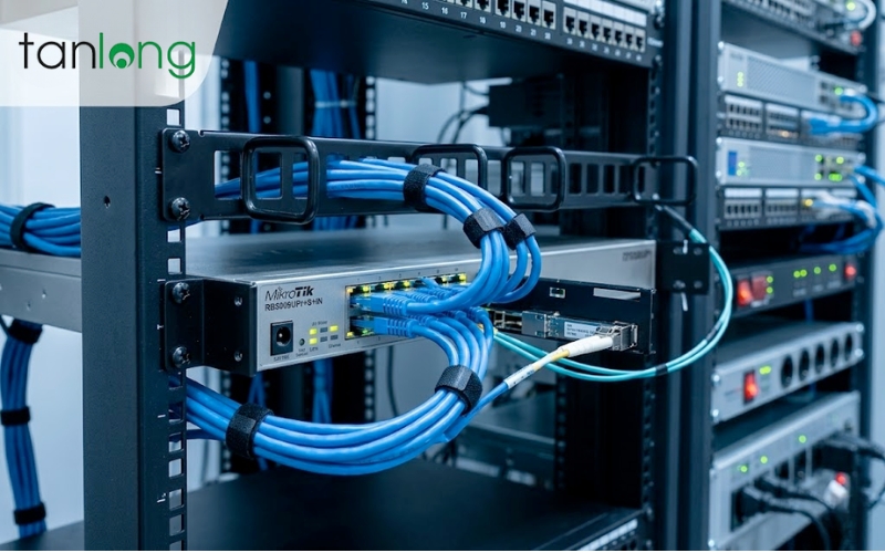 Lắp đặt thực tế MikroTik RB5009UPr+S+IN cho doanh nghiệp