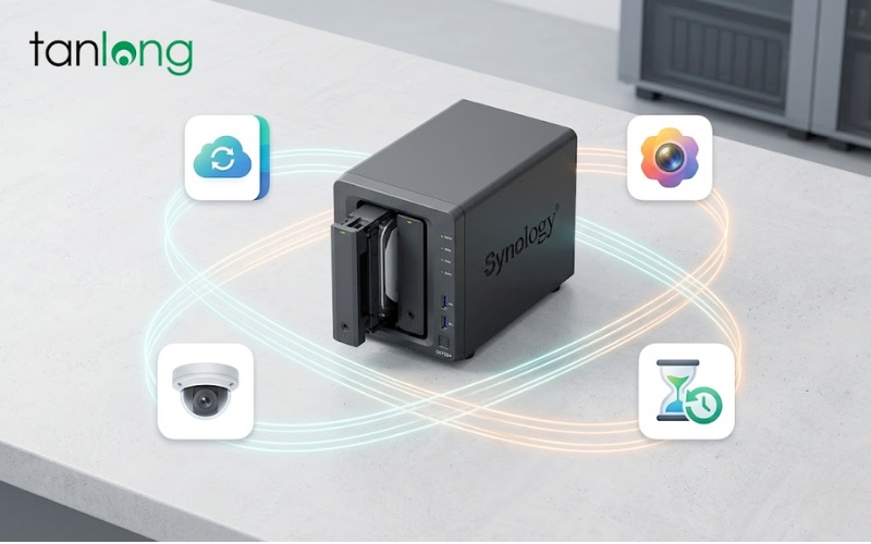 Sơ đồ hệ sinh thái ứng dụng DSM trên thiết bị NAS Synology DS725+