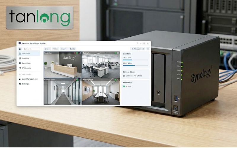 Cấu hình lưu trữ camera trên NAS Synology DS925+