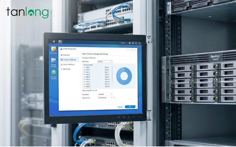 HƯỚNG DẪN CẤU HÌNH RAID CHO 60 Ổ CỨNG TRÊN SYNOLOGY HD6500 TỐI ƯU NHẤT