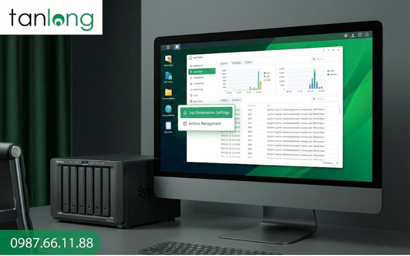 Cấu hình Log Center trên nas synology rs1619xs cho lưu trữ log