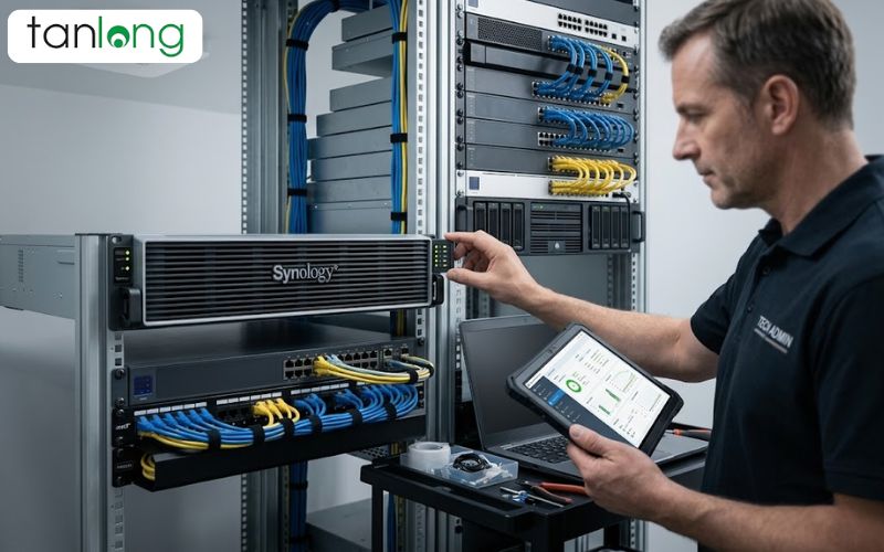 kỹ thuật viên kiểm tra thiết bị