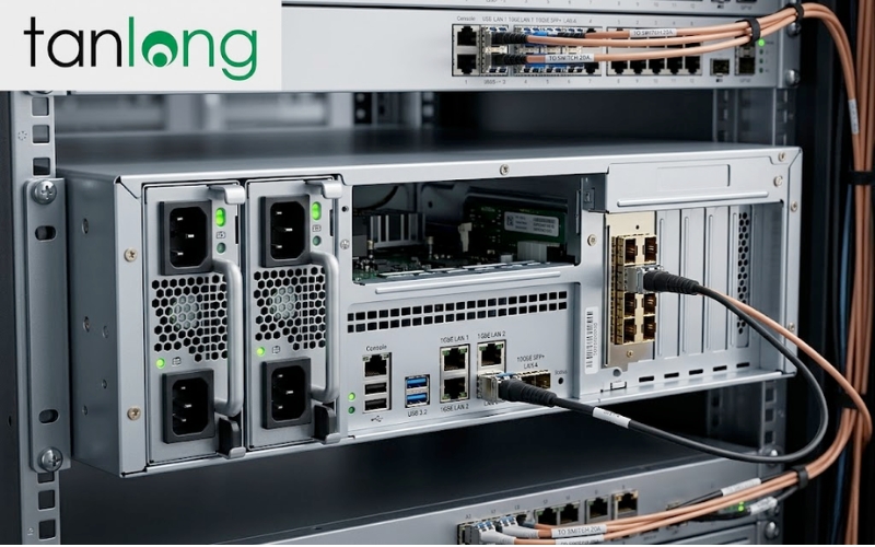 Các cổng kết nối và khe mở rộng trên Synology RS3626xs chính hãng