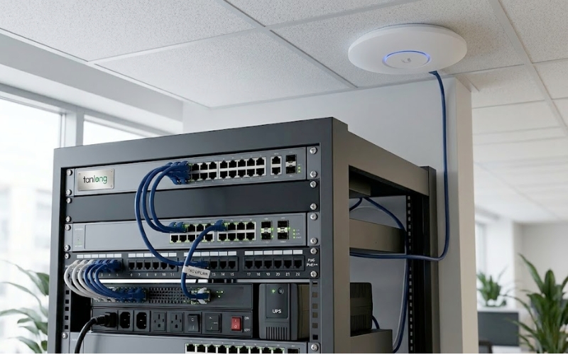 Sơ đồ đấu nối và cấp nguồn PoE++ cho hệ thống mạng 10G