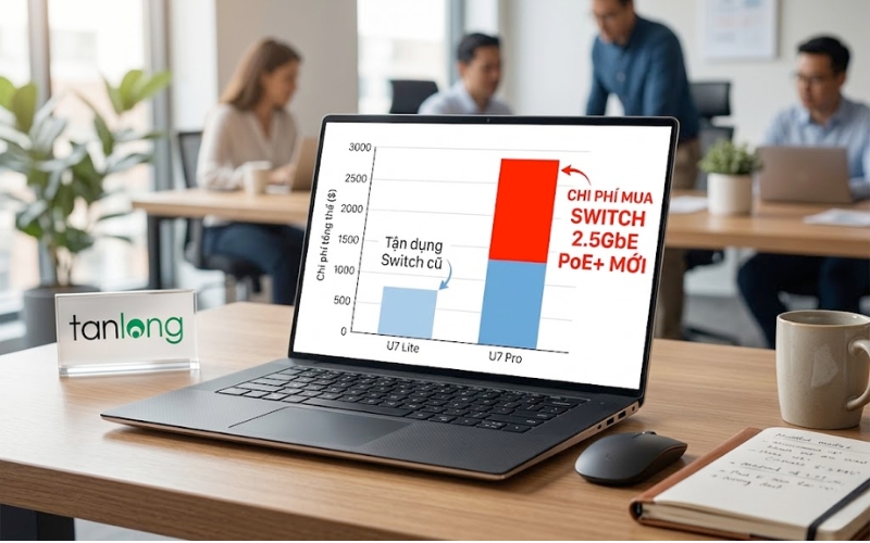 Bảng phân tích tổng chi phí sở hữu TCO khi lắp đặt hệ thống mạng UniFi U7