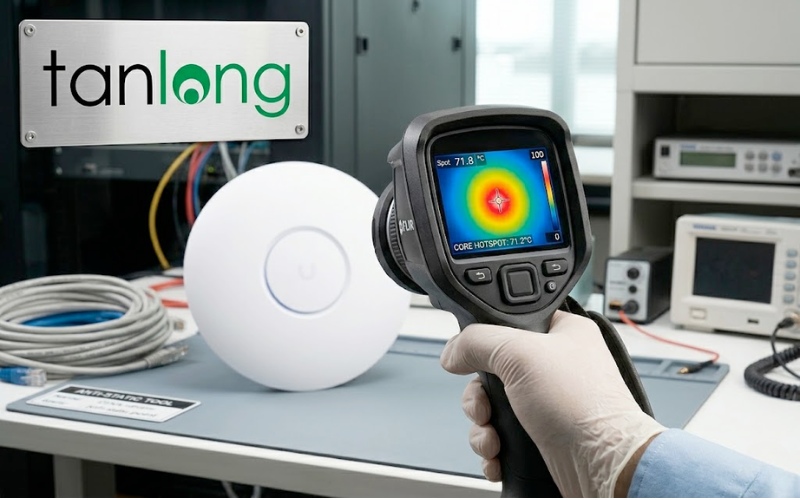 Đo nhiệt độ lỗi UniFi U7 Pro nóng
