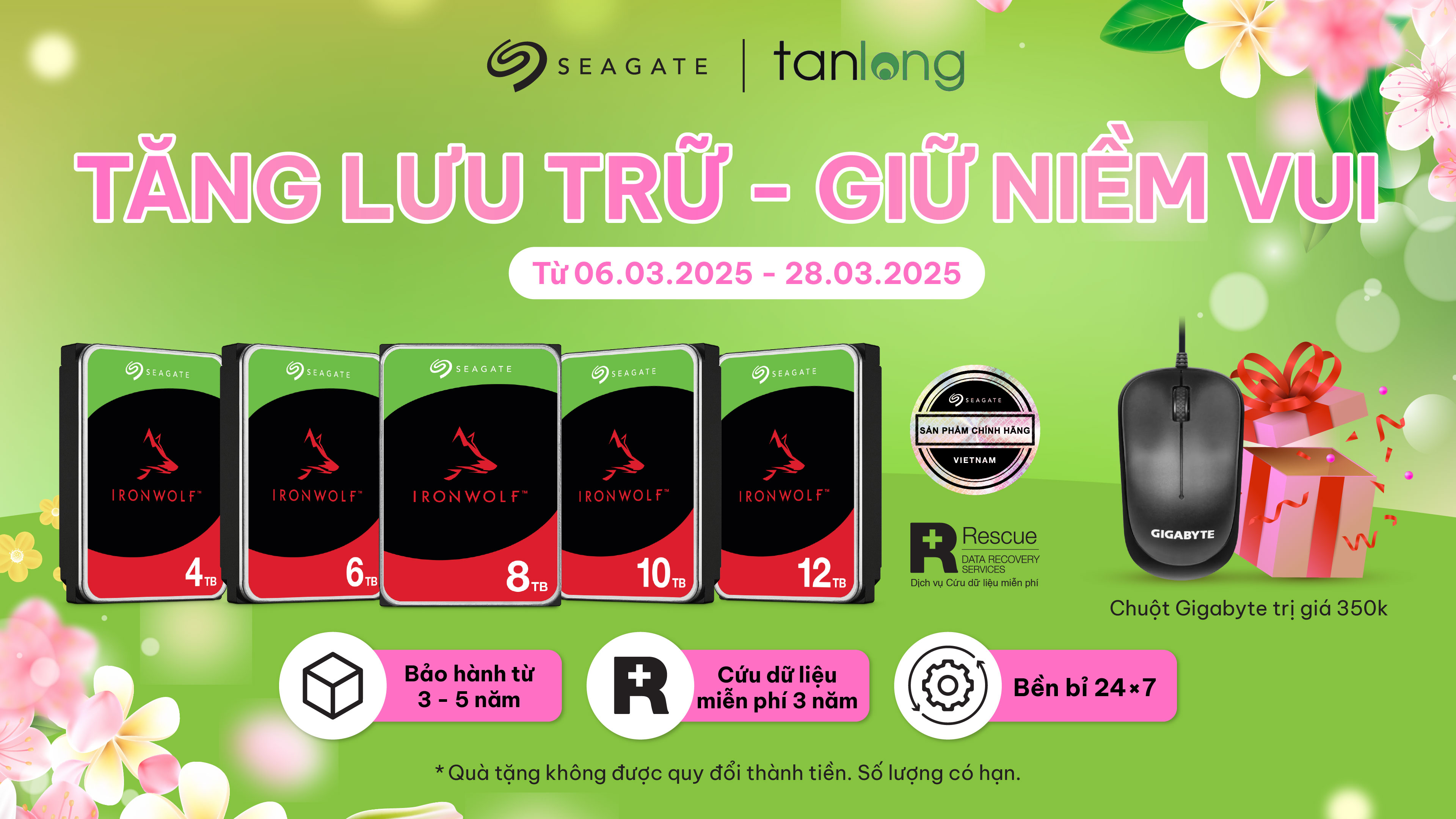 TĂNG LƯU TRỮ – GIỮ NIỀM VUI cùng Seagate & Tân Long!