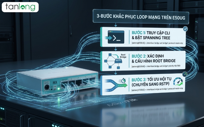 3 bước sửa lỗi loop mạng trên e50ug